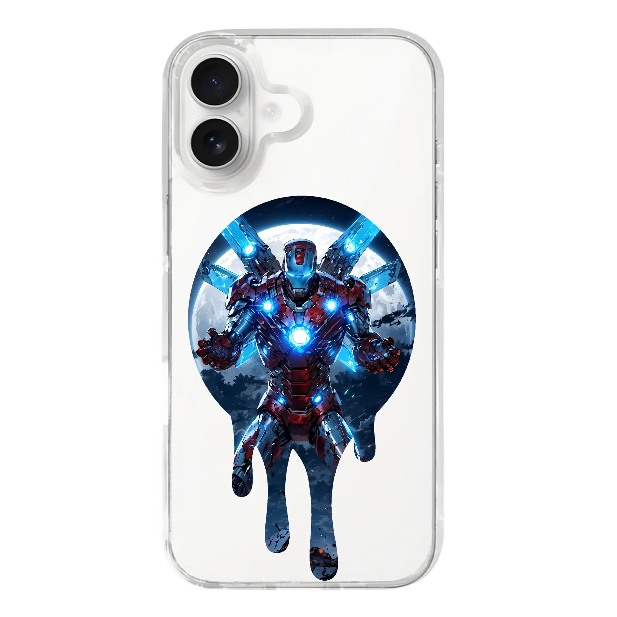 アベンジャーズ (Avenjāzu) グッズ アイアンマン（Iron Man） - iPhone 17シリーズ 透明スマホケース – 薄型・耐衝撃・精密フィット保護カバー